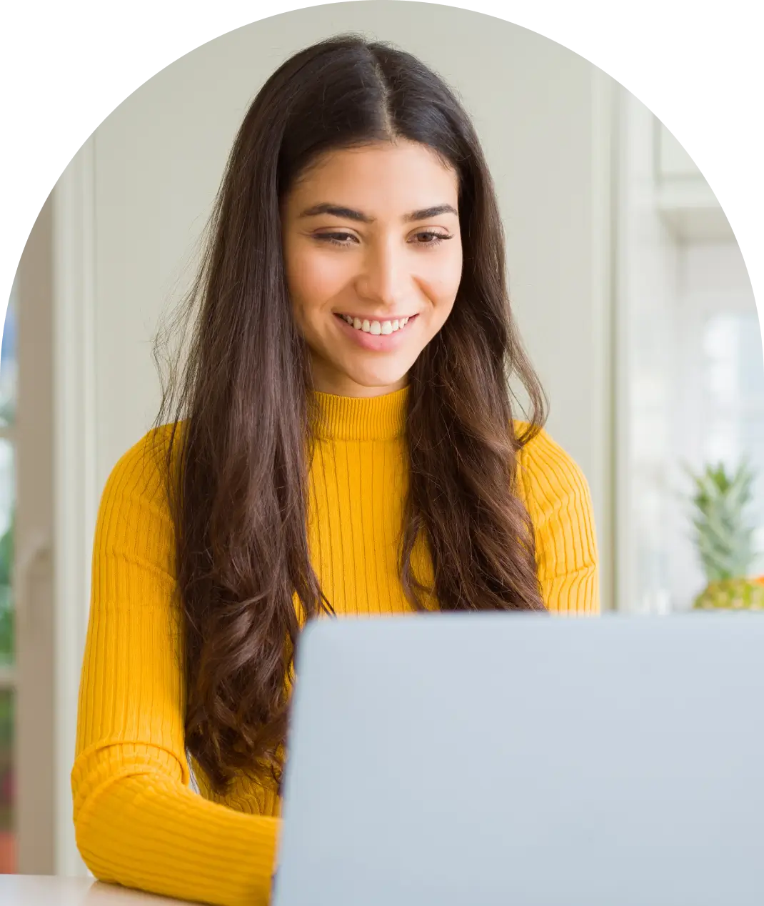 Woman working on Laptop